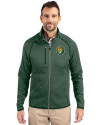 View image 4: Southeastern Louisiana Lions Cutter & Buck Mainsail Sweater-Knit Mens Full Zip Jacket Hunter Heather Front