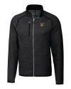 Texas Rio Grande Valley Vaqueros Cutter & Buck Mainsail Sweater-Knit Mens Full Zip Jacket Charcoal Heather Mannequin Thumbnail Image