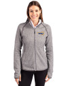 Northern Arizona Lumberjacks Cutter & Buck Mainsail Full Zip Hooded Womens Jacket Polished Heather Front Thumbnail Image