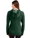 Cal Poly Mustangs Cutter & Buck Mainsail Full Zip Hooded Womens Jacket Hunter Heather Back Thumbnail Image