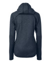 Texas Rio Grande Valley Vaqueros Cutter & Buck Mainsail Full Zip Hooded Womens Jacket Liberty Navy Heather Mannequin Back Thumbnail Image