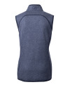 Texas Rio Grande Valley Vaqueros Cutter & Buck Mainsail Sweater Knit Womens Full Zip Vest Liberty Navy Heather Mannequin Back Thumbnail Image