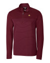 Texas State Bobcats Cutter & Buck Traverse Stretch Eco Stripe Quarter Zip Mens Pullover Bordeaux Mannequin Thumbnail Image