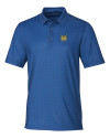 Quinnipiac Bobcats Cutter & Buck Pike Double Dot Print Stretch Mens Polo Indigo Mannequin Thumbnail Image