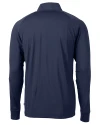 Texas Rio Grande Valley Vaqueros Cutter & Buck Adapt Eco Knit Stretch Recycled Mens Quarter Zip Pullover Navy Blue Mannequin Back Thumbnail Image