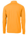 Texas Rio Grande Valley Vaqueros Cutter & Buck Adapt Eco Knit Stretch Recycled Mens Quarter Zip Pullover Orange Burst Mannequin Back Thumbnail Image