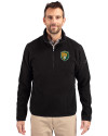 Southeastern Louisiana Lions Cutter & Buck Cascade Eco Fleece Mens Quarter Zip Jacket Black Front Thumbnail Image