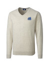 Old Dominion Monarchs College Vault - Cutter & Buck Lakemont Tri-Blend Mens V-Neck Pullover Sweater Oatmeal Heather Mannequin Thumbnail Image