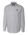 Embry-Riddle Eagles Cutter & Buck Stretch Oxford Stripe Mens Long Sleeve Dress Shirt Charcoal Mannequin Thumbnail Image