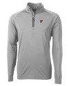 View image 7: Texas Rio Grande Valley Vaqueros Cutter & Buck Adapt Recycled Soft Knit Stretch  Mens Big & Tall Quarter Zip Pullover Polished Medium Gray Mannequin