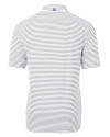 Texas Rio Grande Valley Vaqueros Cutter & Buck Virtue Eco Pique Stripe Recycled Mens Big and Tall Polo Polished Medium Gray Mannequin Back Thumbnail Image