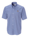 Tulsa Golden Hurricane Cutter & Buck Epic Easy Care Nailshead Mens Big and Tall Short Sleeve Dress Shirt French Blue Mannequin Thumbnail Image