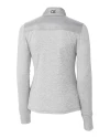 View image 8: Texas Rio Grande Valley Vaqueros Cutter & Buck Stealth Recycled Hybrid Quilted Womens Windbreaker Jacket Polished Medium Gray Mannequin Back