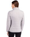Texas Rio Grande Valley Vaqueros Cutter & Buck Rainier PrimaLoft®  Womens Eco Insulated Full Zip Puffer Jacket Polished Medium Gray Back Thumbnail Image