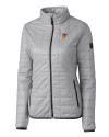 Texas Rio Grande Valley Vaqueros Cutter & Buck Rainier PrimaLoft®  Womens Eco Insulated Full Zip Puffer Jacket Polished Medium Gray Mannequin Thumbnail Image