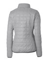 Texas Rio Grande Valley Vaqueros Cutter & Buck Rainier PrimaLoft®  Womens Eco Insulated Full Zip Puffer Jacket Polished Medium Gray Mannequin Back Thumbnail Image
