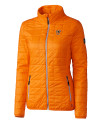 Texas Rio Grande Valley Vaqueros Cutter & Buck Rainier PrimaLoft®  Womens Eco Insulated Full Zip Puffer Jacket Satsuma Mannequin Thumbnail Image