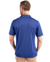 Tulsa Golden Hurricane Cutter & Buck Prospect Eco Textured Stretch Recycled Mens Short Sleeve Polo Tour Blue Back Thumbnail Image