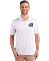 Old Dominion Monarchs College Vault - Cutter & Buck Prospect Eco Textured Stretch Recycled Mens Short Sleeve Polo White Front Thumbnail Image