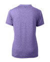 NYU Violets Cutter & Buck Forge Eco Heathered Stretch Womens Blade Top College Purple Heather Mannequin Back Thumbnail Image