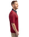Fresno State Bulldogs Cutter & Buck Virtue Eco Pique Micro Stripe Recycled Mens Polo Red/Navy Blue Side Thumbnail Image
