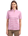 Cutter & Buck Virtue Eco Pique Stripe Recycled Womens Top GEL PRO_HG 1 Thumbnail Image