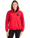 Green Bay Packers Americana Cutter & Buck Charter Eco Recycled Womens Full-Zip Jacket Red Front Thumbnail Image