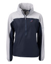 Carolina Panthers Americana Cutter & Buck Charter Eco Recycled Womens Anorak Jacket Navy Blue/Polished Mannequin Thumbnail Image