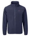 Carolina Panthers Americana Cutter & Buck Charter Eco Recycled Mens Full-Zip Jacket Navy Blue Mannequin Thumbnail Image