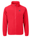 Carolina Panthers Americana Cutter & Buck Charter Eco Recycled Mens Full-Zip Jacket Red Mannequin Thumbnail Image