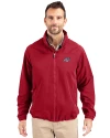 Carolina Panthers Americana Cutter & Buck Charter Recycled Packable Mens Full Zip Jacket Cardinal Red Front Thumbnail Image
