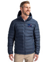 Cincinnati Bengals Americana Cutter & Buck Mission Ridge Repreve® Eco Insulated Mens Puffer Jacket Navy Blue Front Thumbnail Image