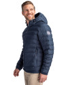 Buffalo Bills Americana Cutter & Buck Mission Ridge Repreve® Eco Insulated Mens Puffer Jacket Navy Blue Side Thumbnail Image