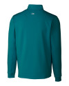 Jacksonville Jaguars Cutter & Buck Traverse Stretch Eco Quarter Zip Mens Big and Tall Pullover Teal Blue Mannequin Back Thumbnail Image