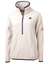 Carolina Panthers Americana Cutter & Buck Cascade Eco Fleece Womens Pullover Jacket Shell/Navy Blue Mannequin Thumbnail Image