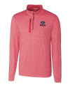 Green Bay Packers Americana Cutter & Buck Stealth Heathered Quarter Zip Mens Pullover Cardinal Red Mannequin Thumbnail Image