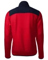 Carolina Panthers Americana Cutter & Buck Cascade Eco Sherpa Mens Big & Tall Fleece Jacket Red/Navy Blue Mannequin Back Thumbnail Image