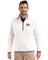 Kansas City Chiefs Americana Cutter & Buck Cascade Eco Fleece Mens Quarter Zip Jacket Shell/Navy Blue Front Thumbnail Image
