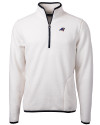 Carolina Panthers Americana Cutter & Buck Cascade Eco Fleece Mens Quarter Zip Jacket Shell/Navy Blue Mannequin Thumbnail Image