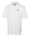 Kansas City Chiefs Americana Cutter & Buck CB Drytec Genre Textured Solid Mens Big and Tall Polo White Mannequin Thumbnail Image