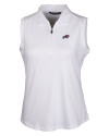 Buffalo Bills Americana Cutter & Buck Forge Stretch Womens Sleeveless Polo White Mannequin Thumbnail Image