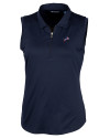 Detroit Lions Americana Cutter & Buck Forge Stretch Womens Sleeveless Polo Liberty Navy Mannequin Thumbnail Image