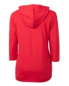 Carolina Panthers Americana Cutter & Buck Virtue Eco Pique Recycled Half Zip Pullover Womens Hoodie Red Mannequin Back Thumbnail Image
