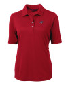 Carolina Panthers Americana Cutter & Buck Virtue Eco Pique Recycled Womens Polo Cardinal Red Mannequin Thumbnail Image