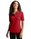 Chicago Bears Americana Cutter & Buck Virtue Eco Pique Recycled Womens Polo Cardinal Red Front Thumbnail Image