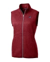 Carolina Panthers Americana Cutter & Buck Mainsail Sweater Knit Womens Full Zip Vest Cardinal Red Heather Mannequin Thumbnail Image