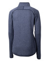 Carolina Panthers Americana Cutter & Buck Mainsail Sweater-Knit Womens Full Zip Jacket Liberty Navy Heather Mannequin Back Thumbnail Image