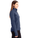 Detroit Lions Americana Cutter & Buck Mainsail Sweater-Knit Womens Full Zip Jacket Liberty Navy Heather Side Thumbnail Image