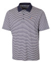 Kansas City Chiefs Americana Cutter & Buck Forge Tonal Stripe Stretch Mens Polo Liberty Navy Mannequin Thumbnail Image