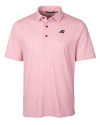 Carolina Panthers Americana Cutter & Buck Pike Double Dot Print Stretch Mens Polo Cardinal Red Mannequin Thumbnail Image